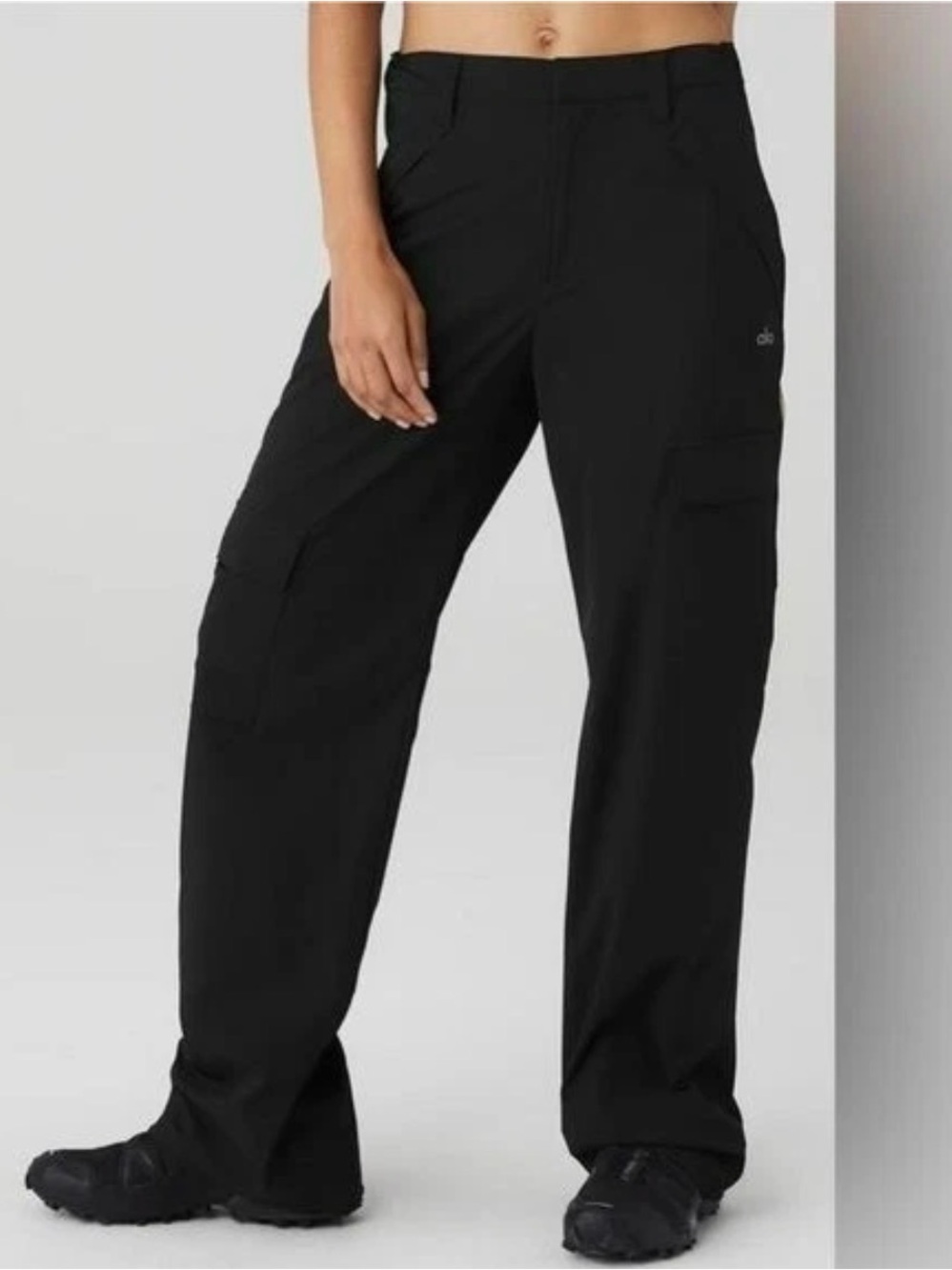 ALO Yoga Black Wide-Leg Utility Pants